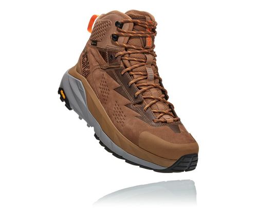 Hoka One One Herre Kaha Gore-tex Fjellsko Otter/Persimmon Oransje Norge-92XIC